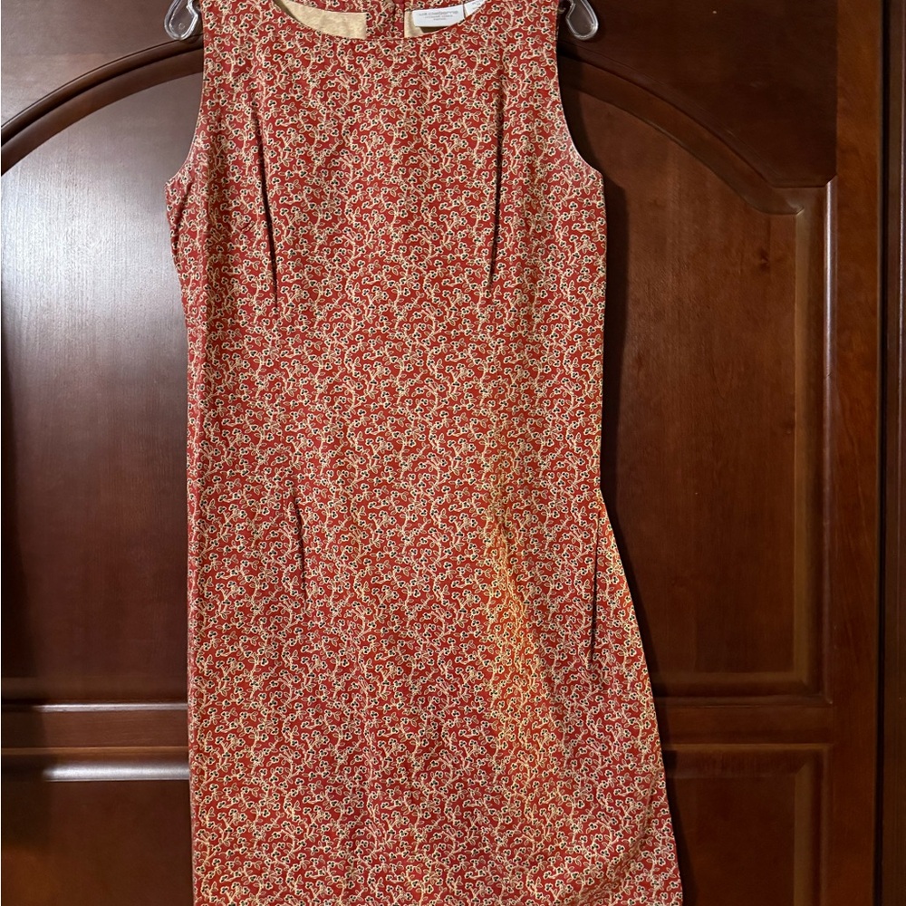 Elegant Patterned Ruffled Hem Dress